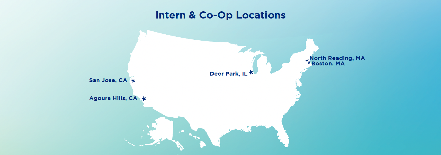 Internship Locations Map