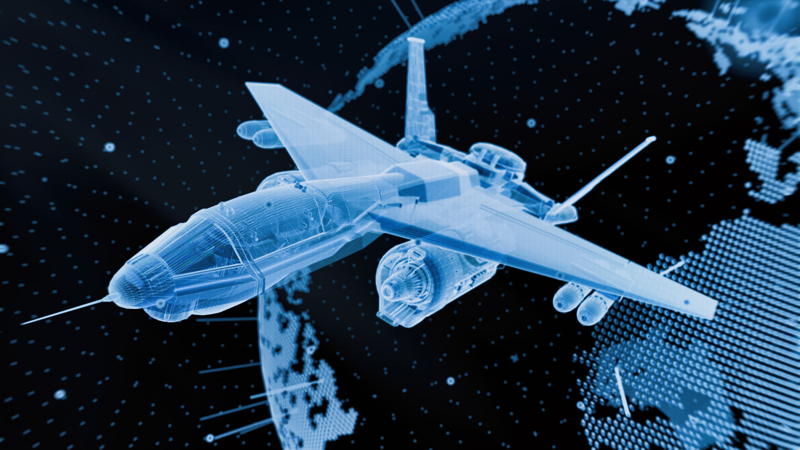 Abstract Military Drone Hologram